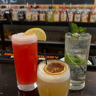 Cocktails poured at The Dragon's Den bar